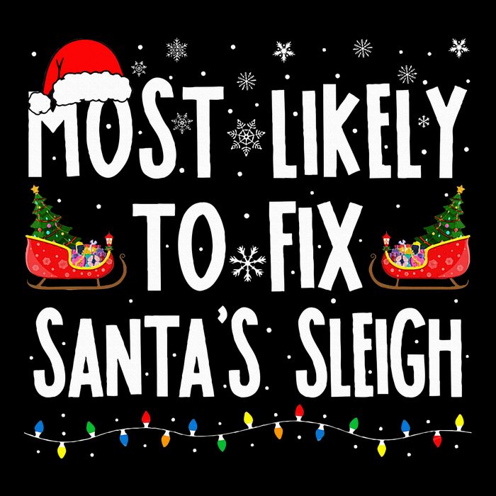 Most Likely to Fix Santa Sleigh Family Matching xmas  Impact Tech Backpack