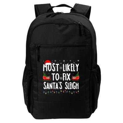 Most Likely to Fix Santa Sleigh Family Matching xmas  Backpack