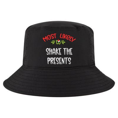 Most Likely To Christmas Shake The Presents Family Group Cool Comfort Performance Bucket Hat