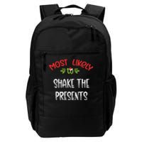 Most Likely To Christmas Shake The Presents Family Group Daily Commute Backpack