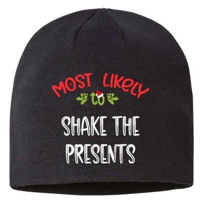 Most Likely To Christmas Shake The Presents Family Group Sustainable Beanie