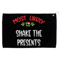 Most Likely To Christmas Shake The Presents Family Group Grommeted Golf Towel