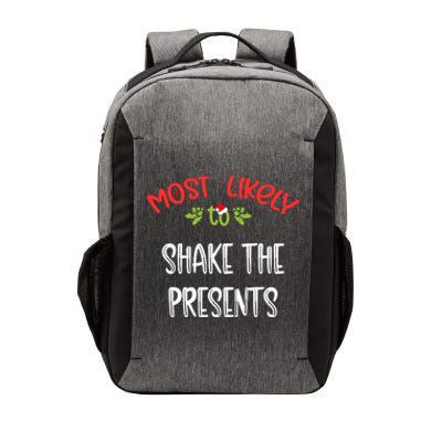 Most Likely To Christmas Shake The Presents Family Group Vector Backpack