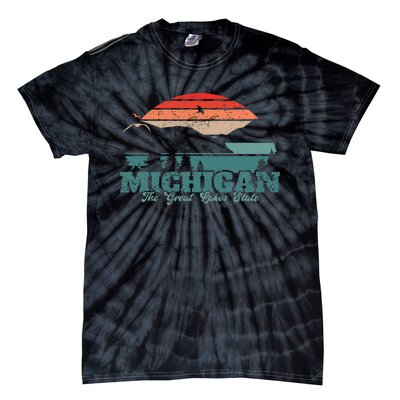 Michigan Lake The Great Lakes State Proud Michigander Tie-Dye T-Shirt