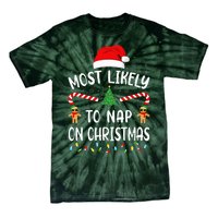 Most Likely To Nap On Christmas Squad Family Joke Costume  Tie-Dye T-Shirt