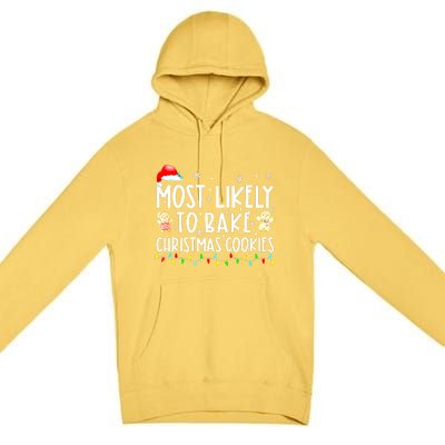 Most Likely To Drink All The Cookies Cute Christmas Family Matching Gift Premium Pullover Hoodie