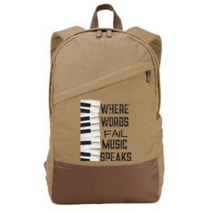 Music Lovers Themed Gift Tee Cotton Canvas Backpack