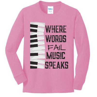 Music Lovers Themed Gift Tee Kids Long Sleeve Shirt