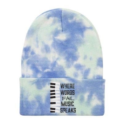 Music Lovers Themed Gift Tee Tie Dye 12in Knit Beanie