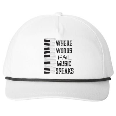 Music Lovers Themed Gift Tee Snapback Five-Panel Rope Hat