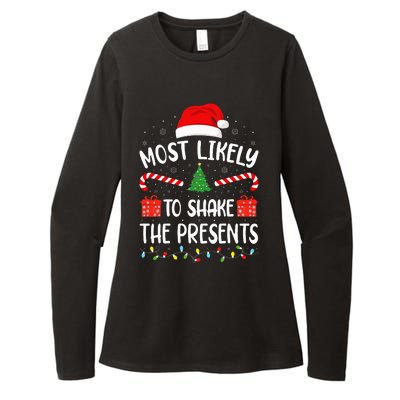 Most Likely To Shake The Presents squad family Christmas  Womens CVC Long Sleeve Shirt