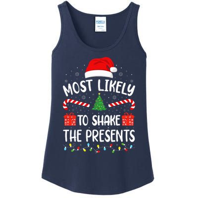 Most Likely To Shake The Presents squad family Christmas  Ladies Essential Tank