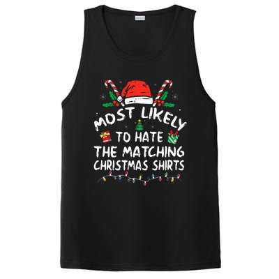 Most Likely To Hate Matching Christmas Funny Family Matching PosiCharge Competitor Tank