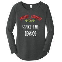 Most Likely To Christmas Spike The Eggnog Family Group Women's Perfect Tri Tunic Long Sleeve Shirt