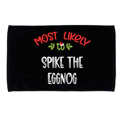 Most Likely To Christmas Spike The Eggnog Family Group Microfiber Hand Towel