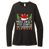 Most Likely To Start The Shenanigans Family Christmas Womens CVC Long Sleeve Shirt