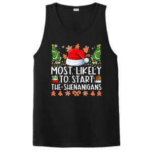 Most Likely To Start The Shenanigans Family Christmas PosiCharge Competitor Tank