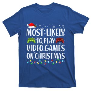 Most Likely To Play Video Games On Christmas Gift T-Shirt