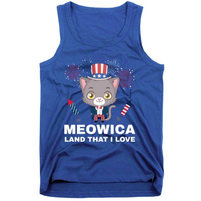 Meowica Land That I Love Usa Gift Tank Top