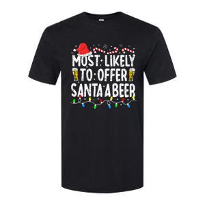 Most Likely To Offer Santa A Beer Funny Drinking Christmas Softstyle CVC T-Shirt