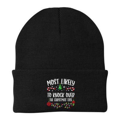 Most Likely To Knock Over The Christmas Tree Funny Christmas Family Matching C Beanie
