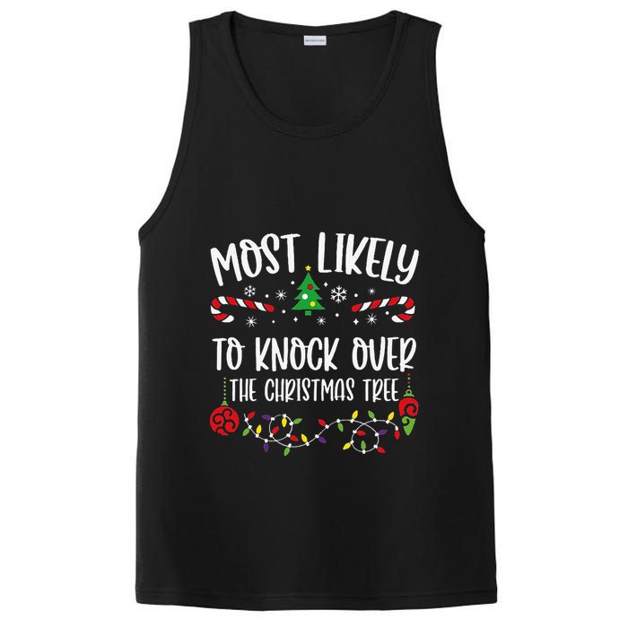 Most Likely To Knock Over The Christmas Tree Funny Christmas Family Matching C PosiCharge Competitor Tank