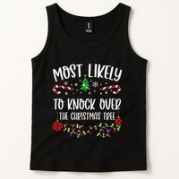 Most Likely To Knock Over The Christmas Tree Funny Christmas Family Matching C Tank Top