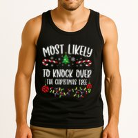 Most Likely To Knock Over The Christmas Tree Funny Christmas Family Matching C Tank Top