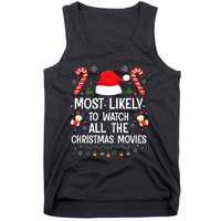 Most Likely To Watch All The Christmas Movies Christmas Tank Top