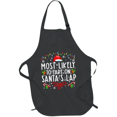 Most Likely To Fart On Santas Lap Family Matching Christmas Apron
