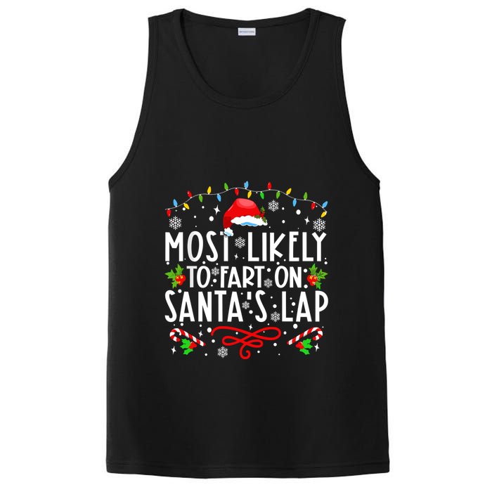 Most Likely To Fart On Santas Lap Family Matching Christmas PosiCharge Competitor Tank