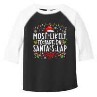 Most Likely To Fart On Santas Lap Family Matching Christmas Toddler Fine Jersey T-Shirt