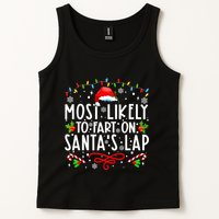 Most Likely To Fart On Santas Lap Family Matching Christmas Tank Top