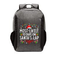 Most Likely To Fart On Santas Lap Family Matching Christmas Vector Backpack