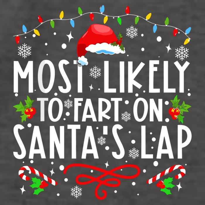 Most Likely To Fart On Santas Lap Family Matching Christmas Vector Backpack
