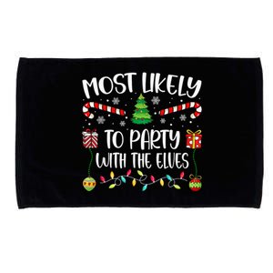 Most Likely To Party With The Elves Christmas Tree Xmas Microfiber Hand Towel