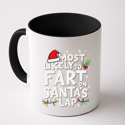 Most Likely To Fart On SantaS Lap Funny Family Christmas Mug