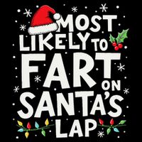 Most Likely To Fart On SantaS Lap Funny Family Christmas Drawstring Bag