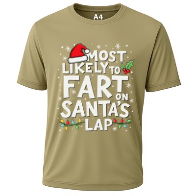 Most Likely To Fart On SantaS Lap Funny Family Christmas Performance Shirt