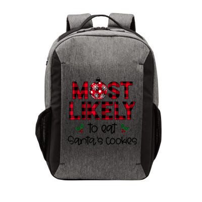 Most Likely To Eat SantaS Cookies Christmas Family Matching Vector Backpack