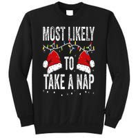 Most Likely To Take A Nap Matching Christmas For Family Sweatshirt