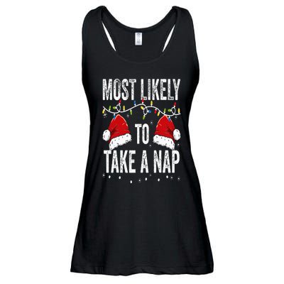 Most Likely To Take A Nap Matching Christmas For Family Ladies Essential Flowy Tank