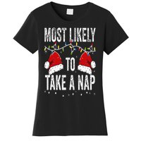 Most Likely To Take A Nap Matching Christmas For Family Women's T-Shirt