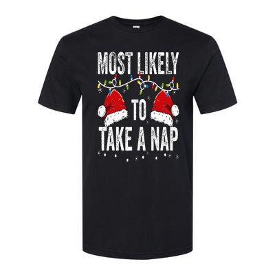 Most Likely To Take A Nap Matching Christmas For Family Softstyle CVC T-Shirt