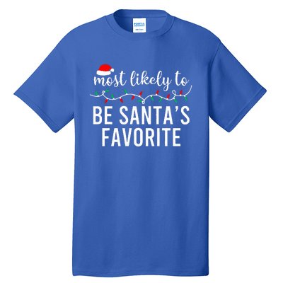 Most Likely To Christmas Matching Family Pajamas Funny Tall T-Shirt