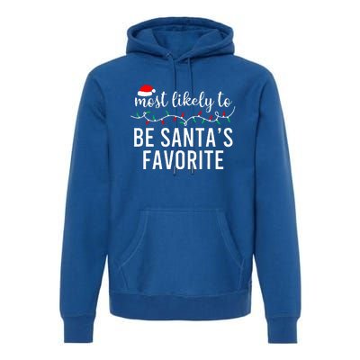 Most Likely To Christmas Matching Family Pajamas Funny Premium Hoodie