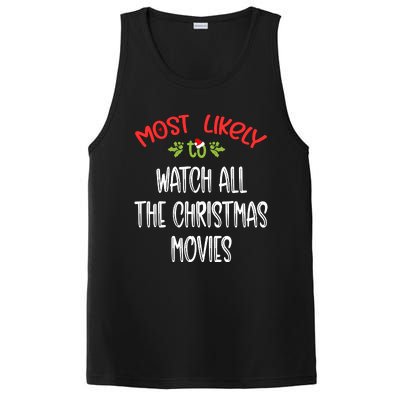 Most Likely To Christmas Watch All The Christmas Movies Family Group PosiCharge Competitor Tank