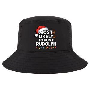 Most Likely To Hunt Matching Funny Christmas Santa Cool Comfort Performance Bucket Hat