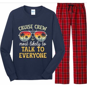 Most Likely To Talk To Everyone Matching Family Cruise 2024 Long Sleeve Pajama Set