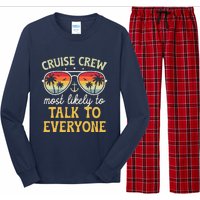 Most Likely To Talk To Everyone Matching Family Cruise 2024 Long Sleeve Pajama Set